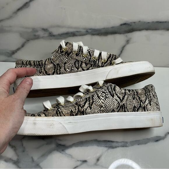 Keds | Women's Cream Black Snakeskin Memory Foam Jump Kick Shoes Sz 11 - Picture 5 of 7